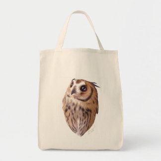 Striped owl Shopping Tote