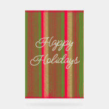 Striped Painting Happy Holidays