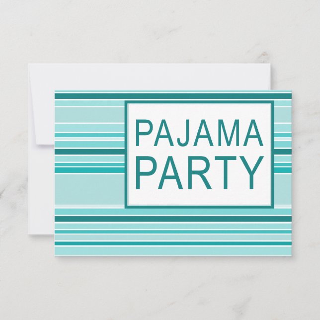 striped pajama party invitation (Front)