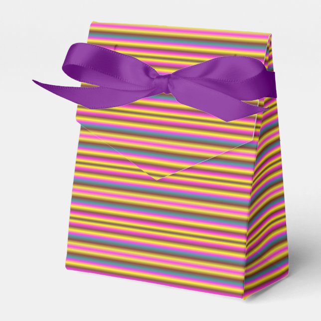 Striped Party Favor Custom Box (Front Side)