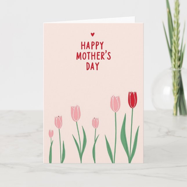 Striped Pastel Blooms Card (Front)