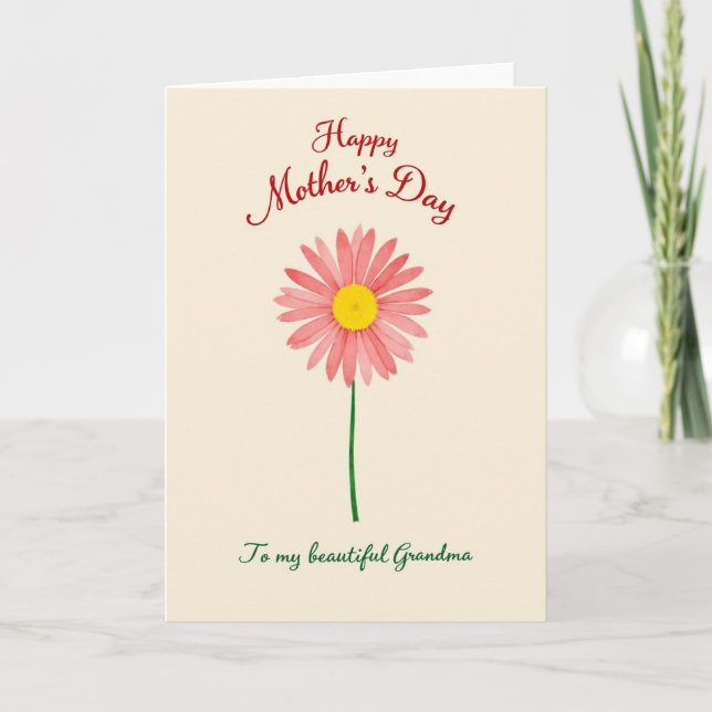 Striped Pastel Blossom Card (Front)