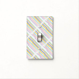 Striped Pastels Light Switch Cover