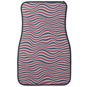 Striped pattern 2 car floor mat