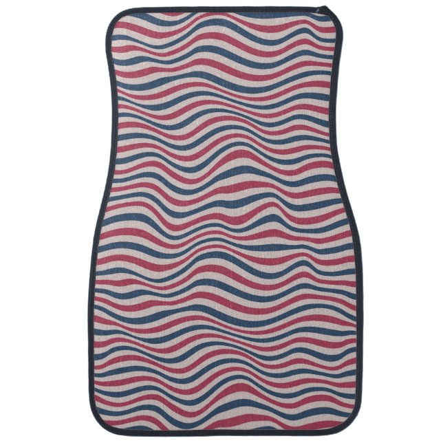 Striped pattern 2 car floor mat (Front)
