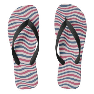 Striped pattern 2 flip flops
