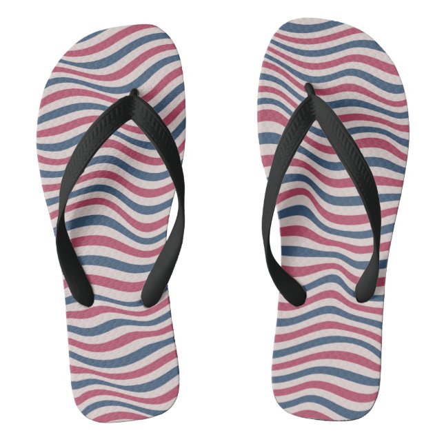 Striped pattern 2 flip flops (Footbed)