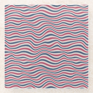 Striped pattern 2 glass coaster