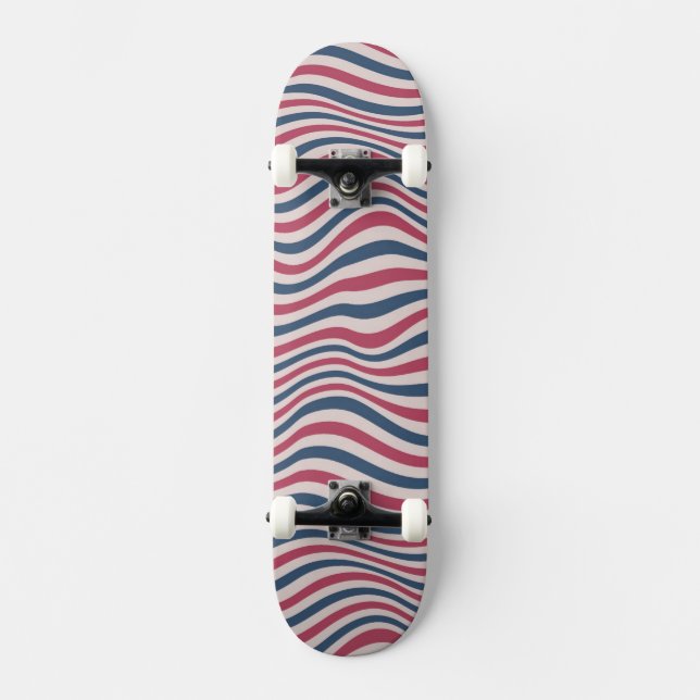 Striped pattern 2 skateboard deck (Front)