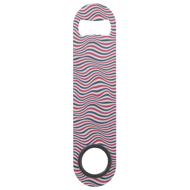 Striped pattern 2 speed bottle opener (Front)