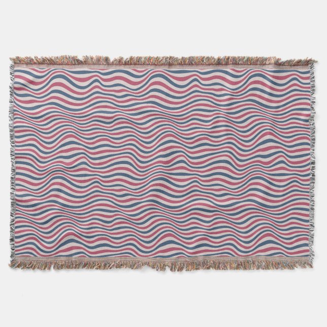 Striped pattern 2 throw blanket (Front)