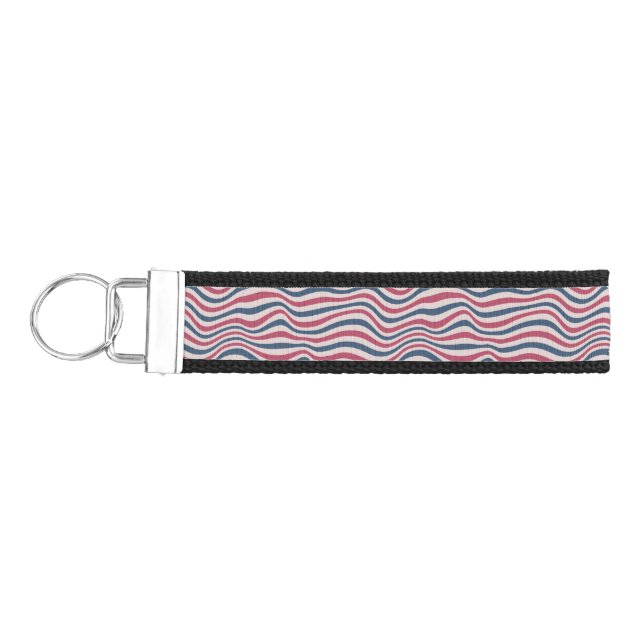 Striped pattern 2 wrist keychain (Keys on Left)
