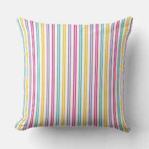 Striped Pattern: A Splash of Colorful Design Throw Pillow