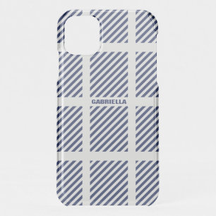 Striped Pattern And Name iPhone 11 Case