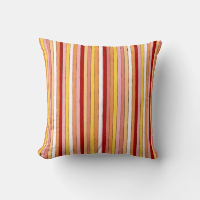 Striped Pattern Decorative Pillow (Front)