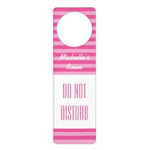 Striped pattern door hanger Do not disturb sign
