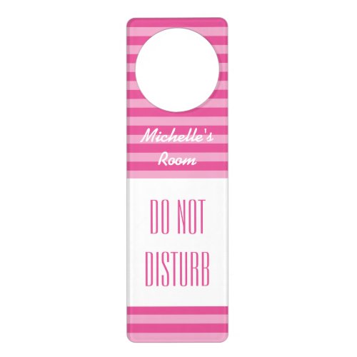 Striped pattern door hanger  Do not disturb sign