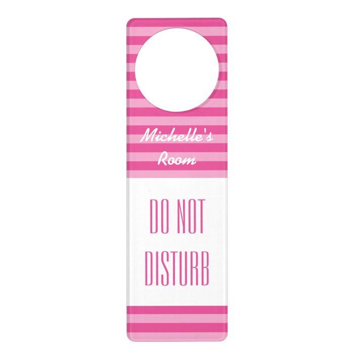 Striped pattern door hanger Do not disturb sign Zazzle