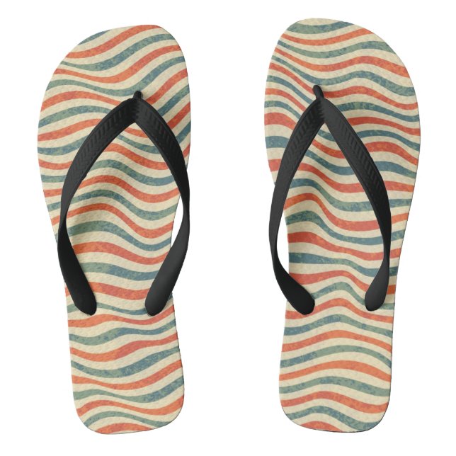 Striped pattern flip flops (Footbed)