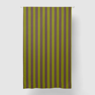 Striped pattern in chocolate brown and olive green blackout curtains