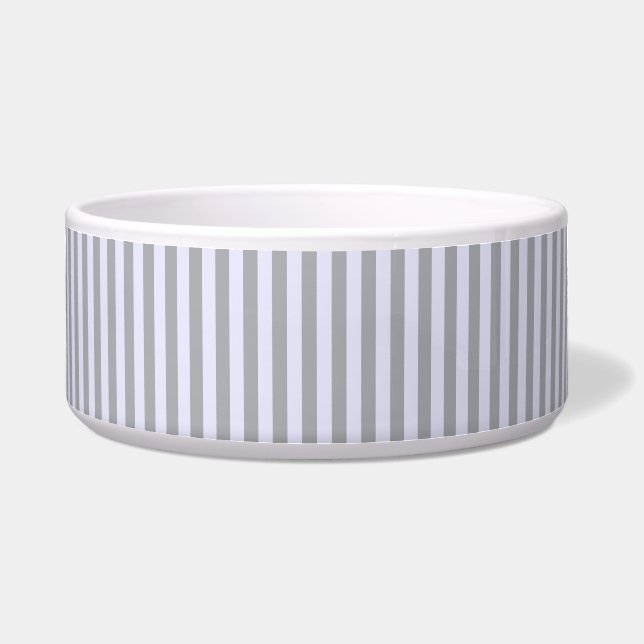 Striped pattern in gray and lavender bowl (Front)