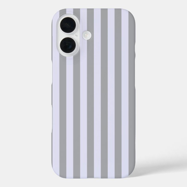 Striped pattern in gray and lavender Case-Mate iPhone case (Back)
