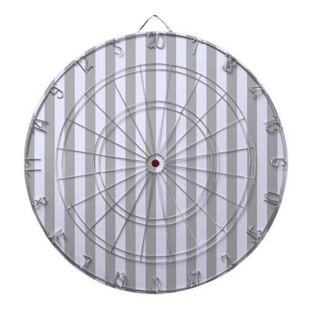 Striped pattern in gray and lavender dart board (Front)