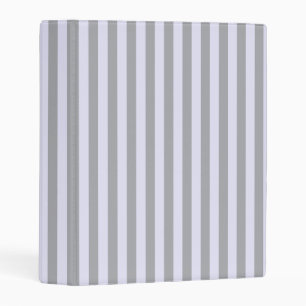 Striped pattern in gray and lavender mini binder