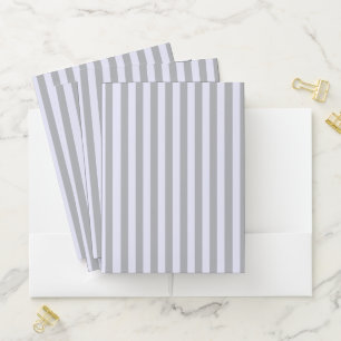 Striped pattern in gray and lavender pocket folder