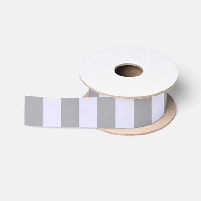 Striped pattern in gray and lavender satin ribbon (Spool)