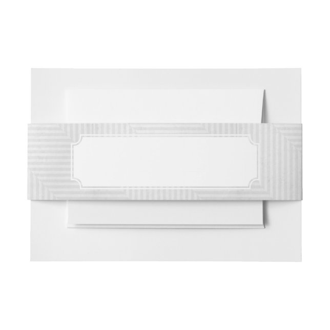 Striped pattern paper background invitation belly band (Front Example)