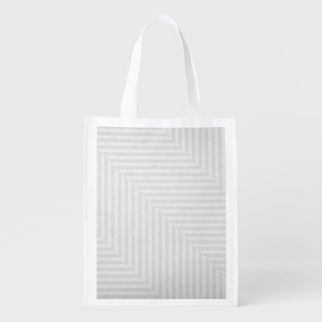 Striped pattern paper background reusable grocery bag (Front)