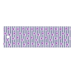 Striped Pattern with Purple Daisies Ruler