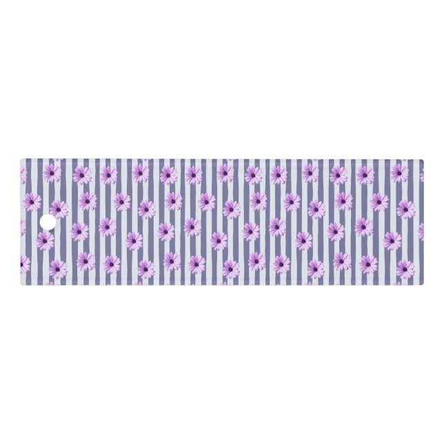 Striped Pattern with Purple Daisies Ruler (Front)
