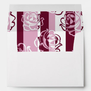 Striped pattern with roses envelope