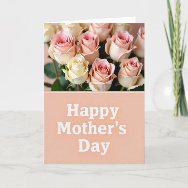 Striped Peach Romance Card (Front)