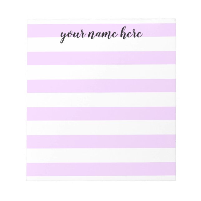 Striped Personalized Notepad (Front)