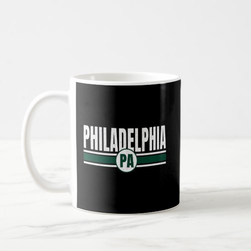 Striped Philadelphia Green Retro Stripes Philadelp Coffee Mug