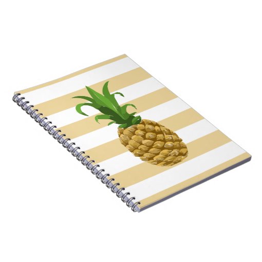 Striped Pineapple Notebook | Zazzle
