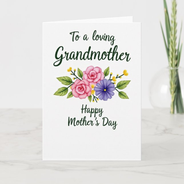 Striped Pink Blossoms Lovely Card (Front)