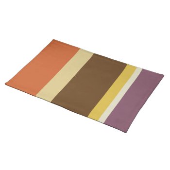 Striped Placemat - Fat Stripes (burnt Orange) by koncepts at Zazzle