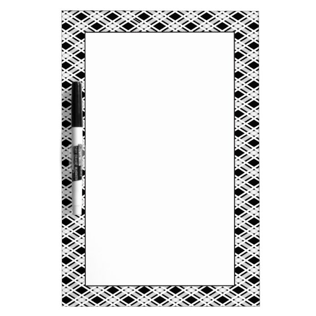 Striped Plaid Pattern Dry-Erase Board (Front)