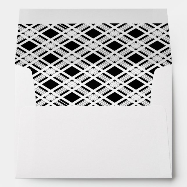 Striped Plaid Pattern Envelope (Back (Bottom))
