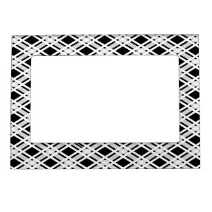 Striped Plaid Pattern Magnetic Picture Frame