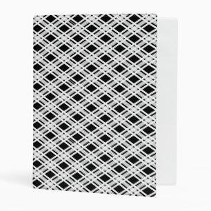 Striped Plaid Pattern Mini Binder