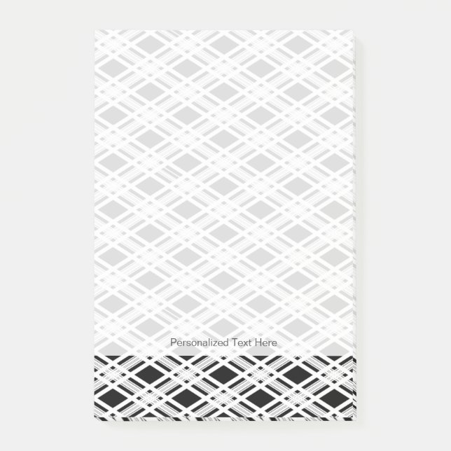 Striped Plaid Pattern Post-it Notes (Front)
