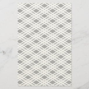 Striped Plaid Pattern Stationery