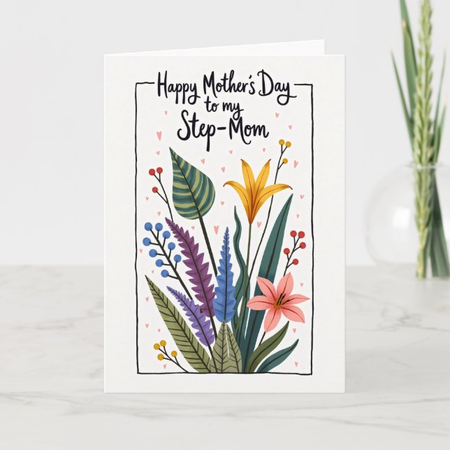 Striped Plant Thank You Card (Front)
