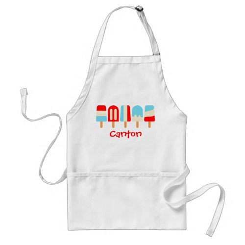 Striped Popsicles Personalized Apron