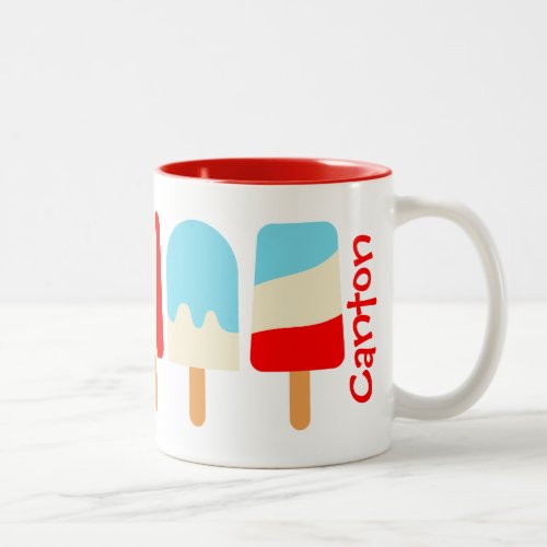 Striped Popsicles Personalized Mug